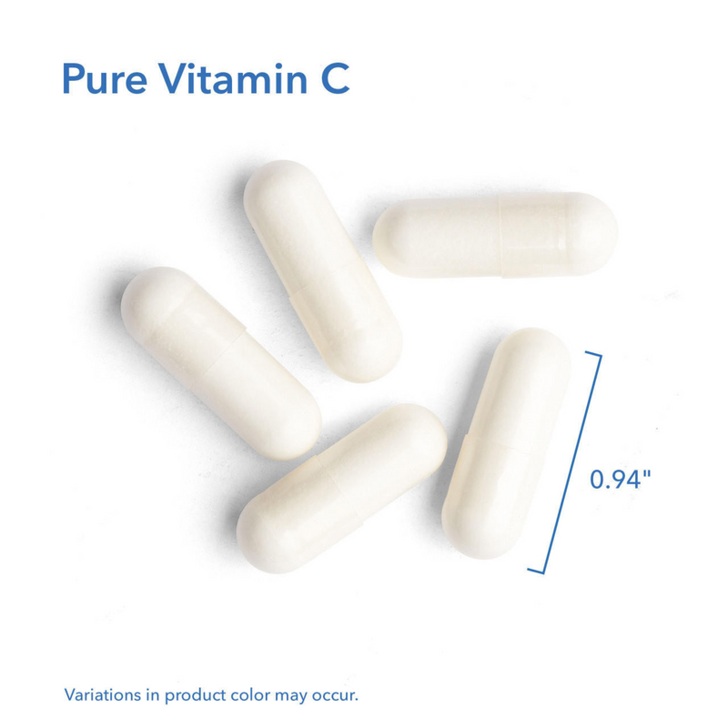 Capsules of Pure Vitamin C, Ascorbic Acid by Allergy Research Group.