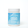 A bottle of MegaIgG200 dietary supplement to maintain gut barrier function and supports healthy detoxification in a powder form. 