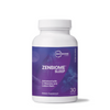 A bottle of ZenBiome Sleep, a L-theanine and Lemon Balm enhanced dietary supplement by Microbiome Labs, with 30 capsules.