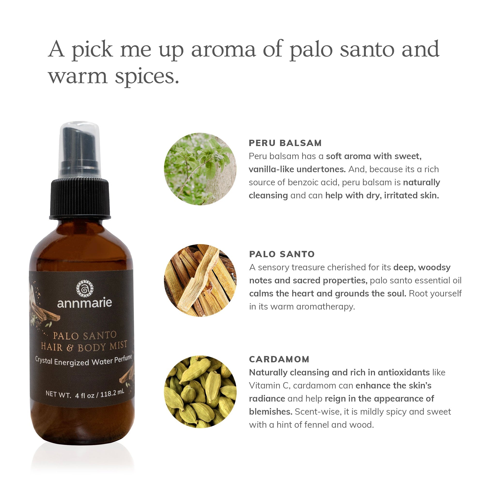 Palo Santo Hair & Body Mist (4oz)