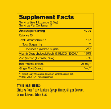 Beekeeper's Natural, B. Soothed Ginger Lemon Lozenges Nutritional Facts, Ipothecarystore.com